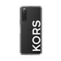 スリムプロテクションケース［ MICHAEL KORS - Logo - White ］