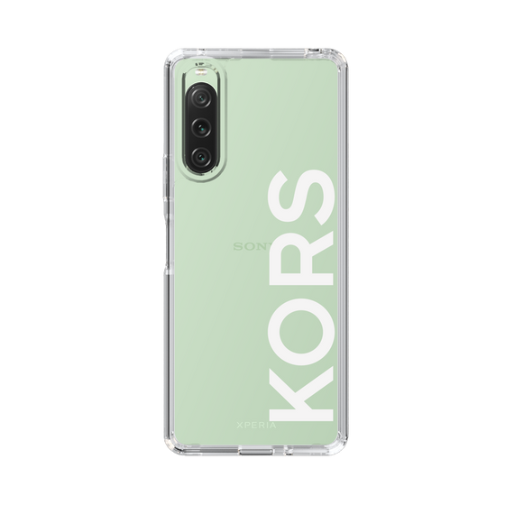 スリムプロテクションケース［ MICHAEL KORS - Logo - White ］
