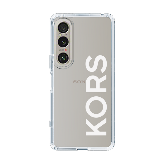 スリムプロテクションケース［ MICHAEL KORS - Logo - White ］