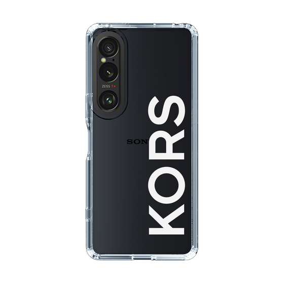 スリムプロテクションケース［ MICHAEL KORS - Logo - White ］