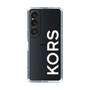 スリムプロテクションケース［ MICHAEL KORS - Logo - White ］