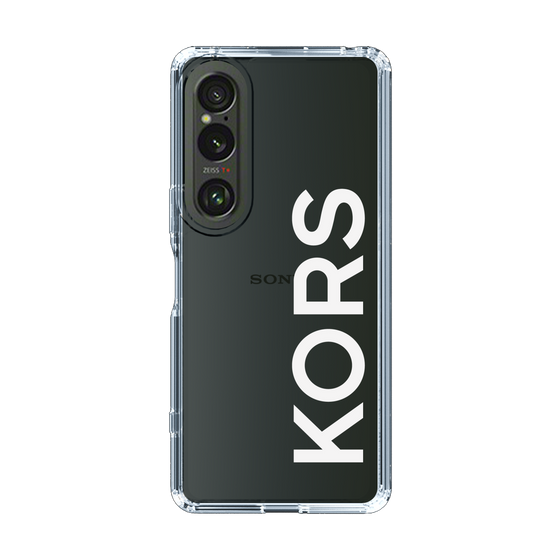 スリムプロテクションケース［ MICHAEL KORS - Logo - White ］