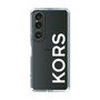 スリムプロテクションケース［ MICHAEL KORS - Logo - White ］
