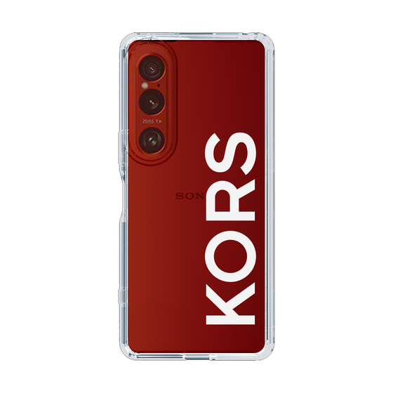 スリムプロテクションケース［ MICHAEL KORS - Logo - White ］