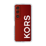 スリムプロテクションケース［ MICHAEL KORS - Logo - White ］