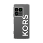 スリムプロテクションケース［ MICHAEL KORS - Logo - White ］