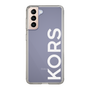 スリムプロテクションケース［ MICHAEL KORS - Logo - White ］