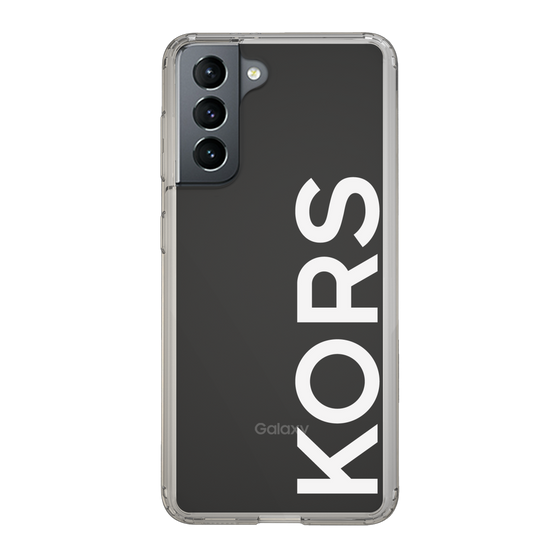 スリムプロテクションケース［ MICHAEL KORS - Logo - White ］