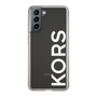 スリムプロテクションケース［ MICHAEL KORS - Logo - White ］