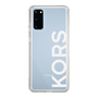 スリムプロテクションケース［ MICHAEL KORS - Logo - White ］