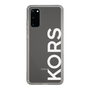 スリムプロテクションケース［ MICHAEL KORS - Logo - White ］