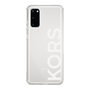 スリムプロテクションケース［ MICHAEL KORS - Logo - White ］