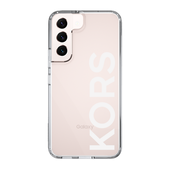 スリムプロテクションケース［ MICHAEL KORS - Logo - White ］