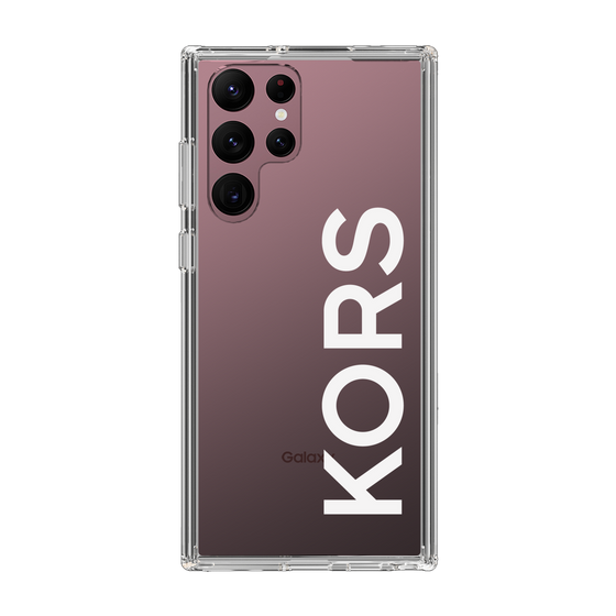 スリムプロテクションケース［ MICHAEL KORS - Logo - White ］