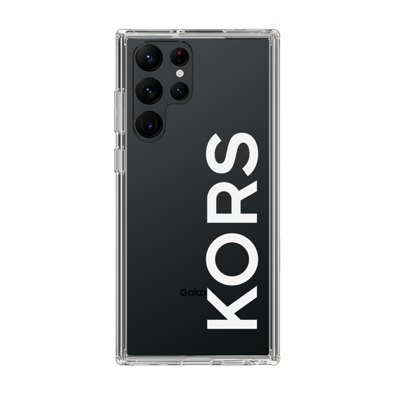 スリムプロテクションケース［ MICHAEL KORS - Logo - White ］