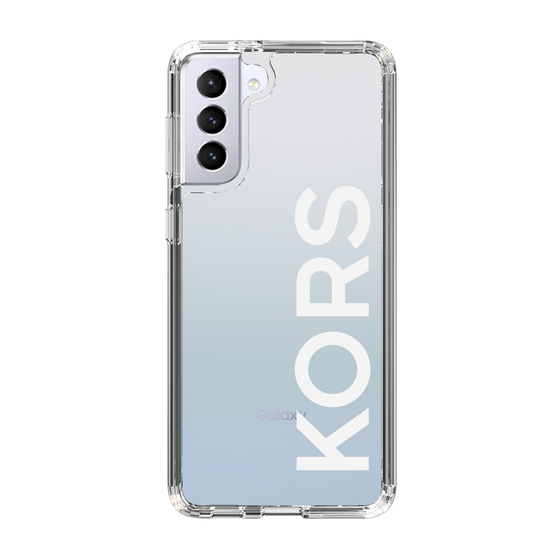 スリムプロテクションケース［ MICHAEL KORS - Logo - White ］