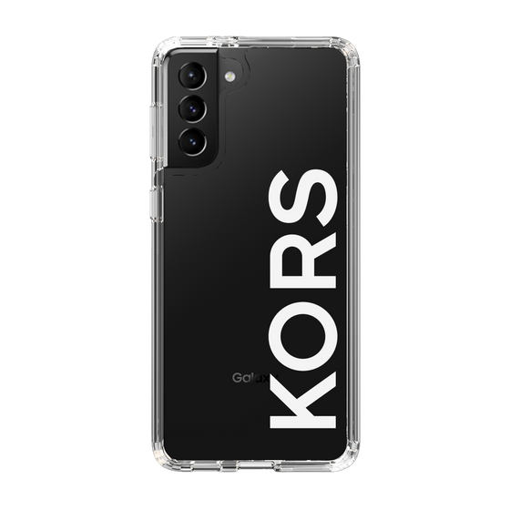 スリムプロテクションケース［ MICHAEL KORS - Logo - White ］