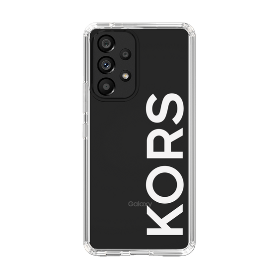 スリムプロテクションケース［ MICHAEL KORS - Logo - White ］
