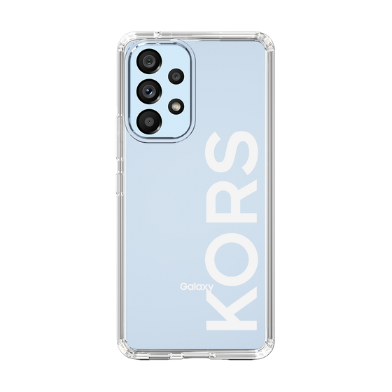 スリムプロテクションケース［ MICHAEL KORS - Logo - White ］