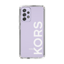 スリムプロテクションケース［ MICHAEL KORS - Logo - White ］