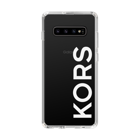 スリムプロテクションケース［ MICHAEL KORS - Logo - White ］