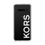 スリムプロテクションケース［ MICHAEL KORS - Logo - White ］