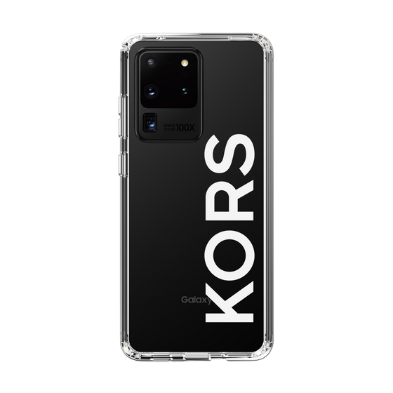 スリムプロテクションケース［ MICHAEL KORS - Logo - White ］