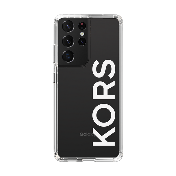 スリムプロテクションケース［ MICHAEL KORS - Logo - White ］
