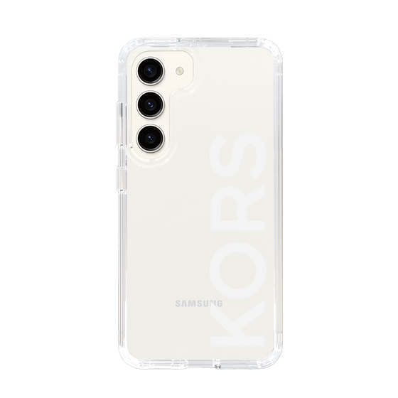 スリムプロテクションケース［ MICHAEL KORS - Logo - White ］