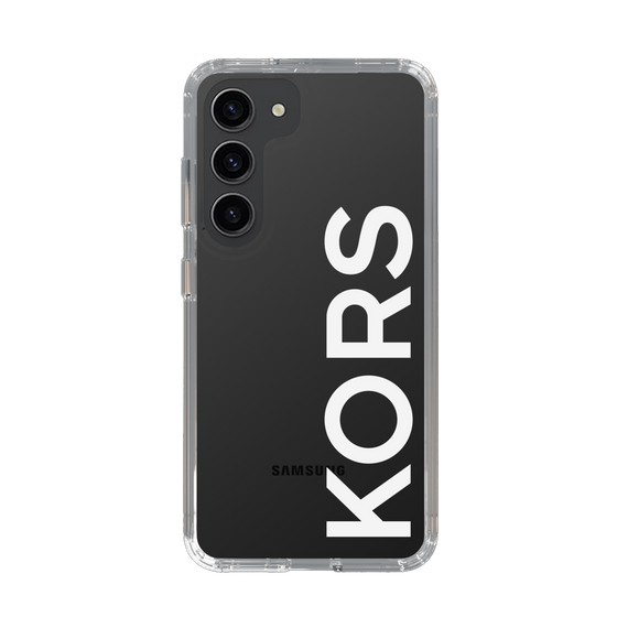スリムプロテクションケース［ MICHAEL KORS - Logo - White ］
