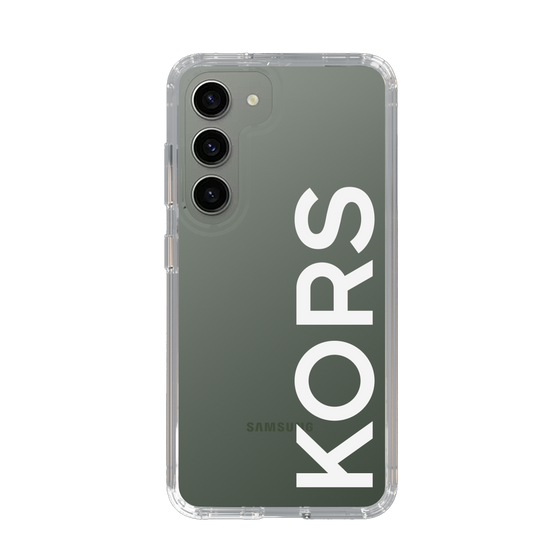 スリムプロテクションケース［ MICHAEL KORS - Logo - White ］