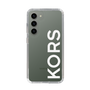 スリムプロテクションケース［ MICHAEL KORS - Logo - White ］