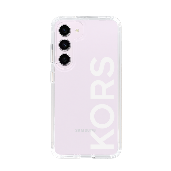 スリムプロテクションケース［ MICHAEL KORS - Logo - White ］