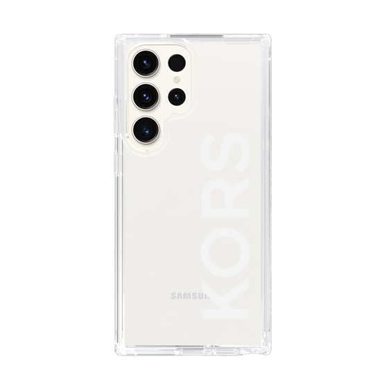 スリムプロテクションケース［ MICHAEL KORS - Logo - White ］
