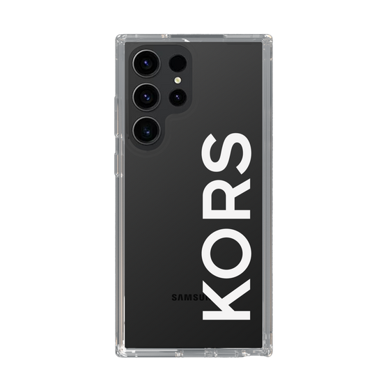 スリムプロテクションケース［ MICHAEL KORS - Logo - White ］