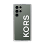 スリムプロテクションケース［ MICHAEL KORS - Logo - White ］