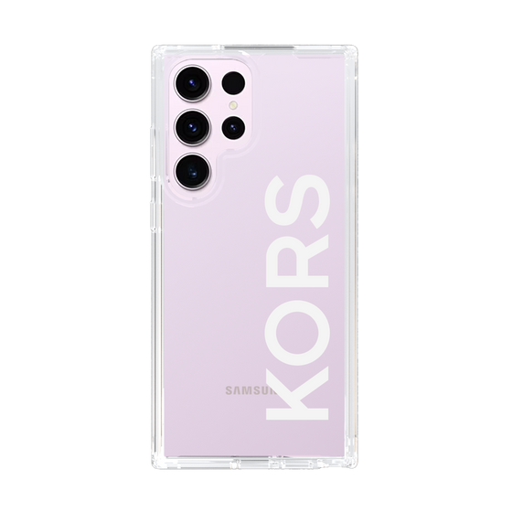 スリムプロテクションケース［ MICHAEL KORS - Logo - White ］