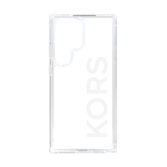 スリムプロテクションケース［ MICHAEL KORS - Logo - White ］