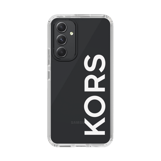 スリムプロテクションケース［ MICHAEL KORS - Logo - White ］
