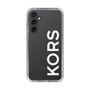 スリムプロテクションケース［ MICHAEL KORS - Logo - White ］