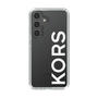 スリムプロテクションケース［ MICHAEL KORS - Logo - White ］