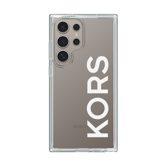 スリムプロテクションケース［ MICHAEL KORS - Logo - White ］