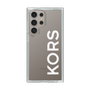 スリムプロテクションケース［ MICHAEL KORS - Logo - White ］