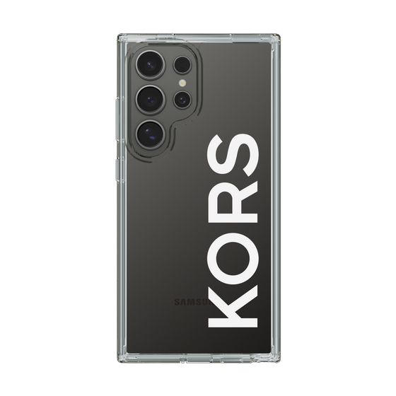 スリムプロテクションケース［ MICHAEL KORS - Logo - White ］