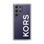 スリムプロテクションケース［ MICHAEL KORS - Logo - White ］