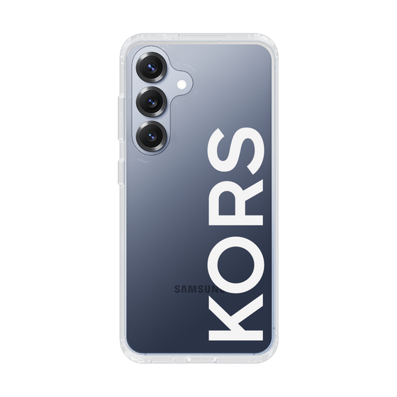 スリムプロテクションケース［ MICHAEL KORS - Logo - White ］