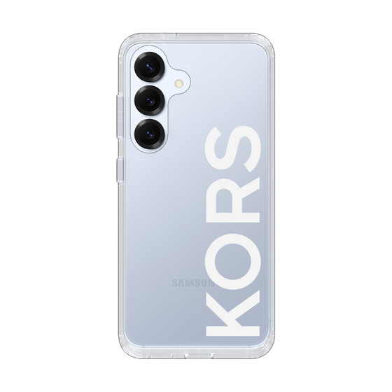 スリムプロテクションケース［ MICHAEL KORS - Logo - White ］