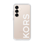 スリムプロテクションケース［ MICHAEL KORS - Logo - White ］