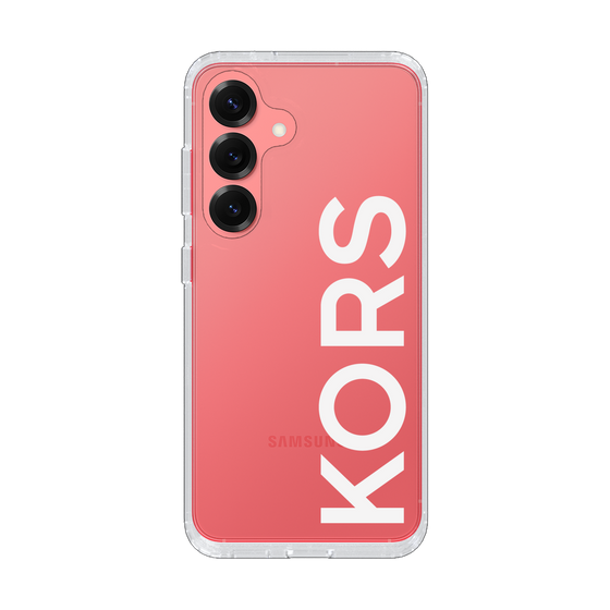 スリムプロテクションケース［ MICHAEL KORS - Logo - White ］