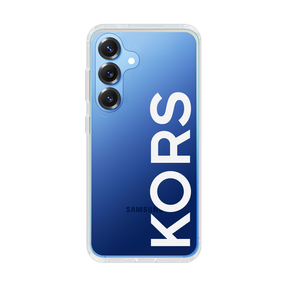 スリムプロテクションケース［ MICHAEL KORS - Logo - White ］